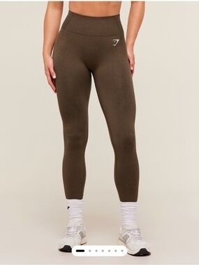 Gymshark Seamless High-Waist Leggings in Olive Green